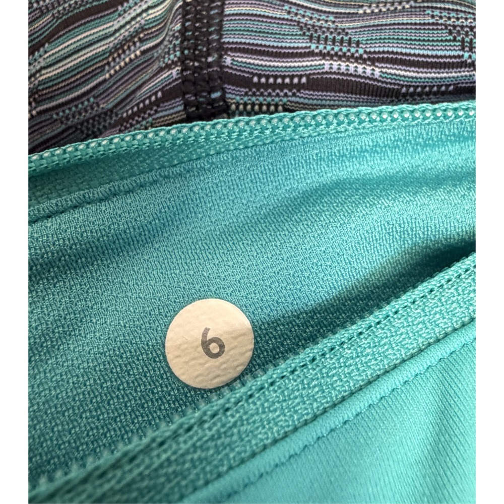 Lululemon Speed Up Crop Leggings Size 6 Blue Space Dye Running Yoga Pockets - Picture 4 of 12